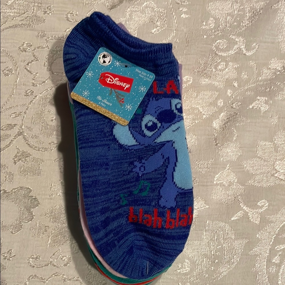 Disney Blue and Red Dinosaur Ankle Socks